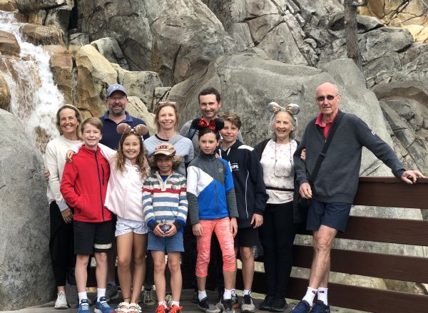 David with his family at Disneyland in early 2020