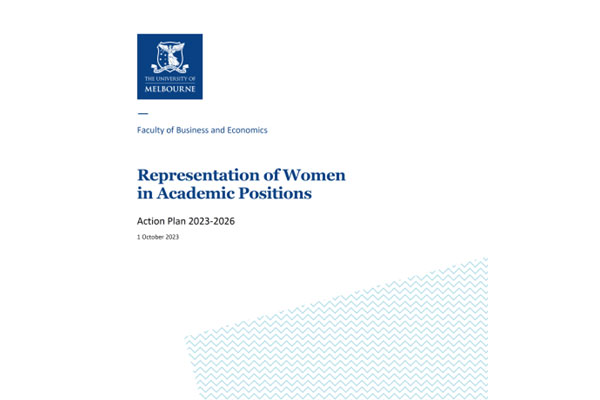 Women in FBE Academic Positions Action Plan 2023-2026 cover