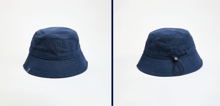 FBE Centenary bucket hat front and back