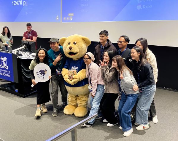 A student group at Orientation Day