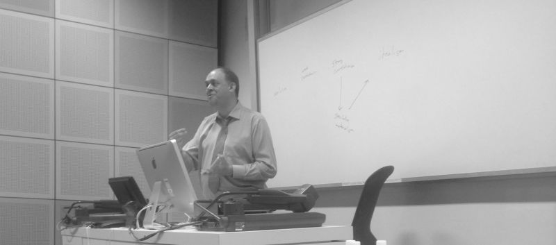 Graham Harman delivering a lecture
