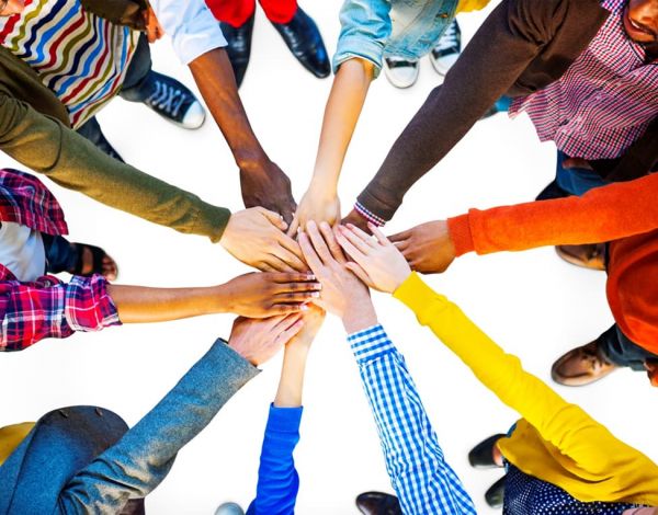 human hands representing diversity