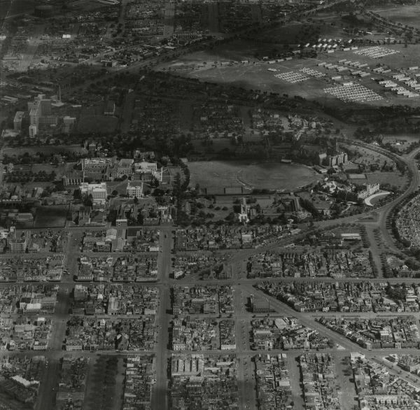 Aerial view of the University of Melbourne (1942)