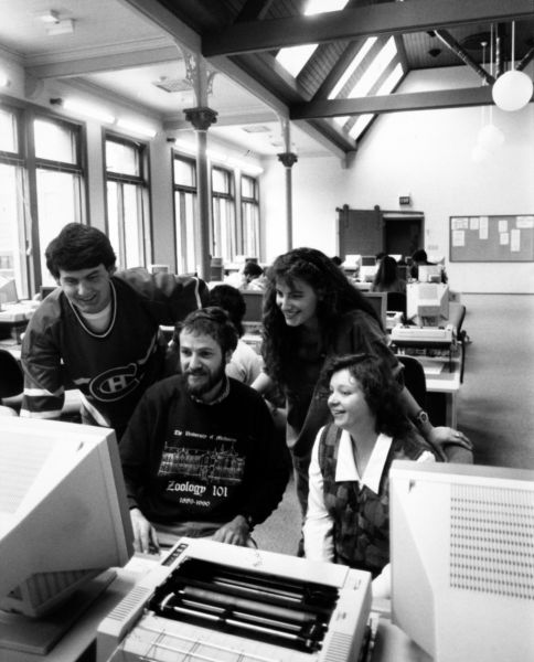 Students at the computer lab at the Baldwin Spencer Building